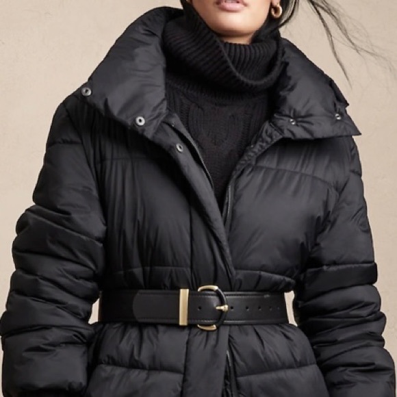 BANANA REPUBLIC Long hooded puffer jacket - Picture 2 of 9